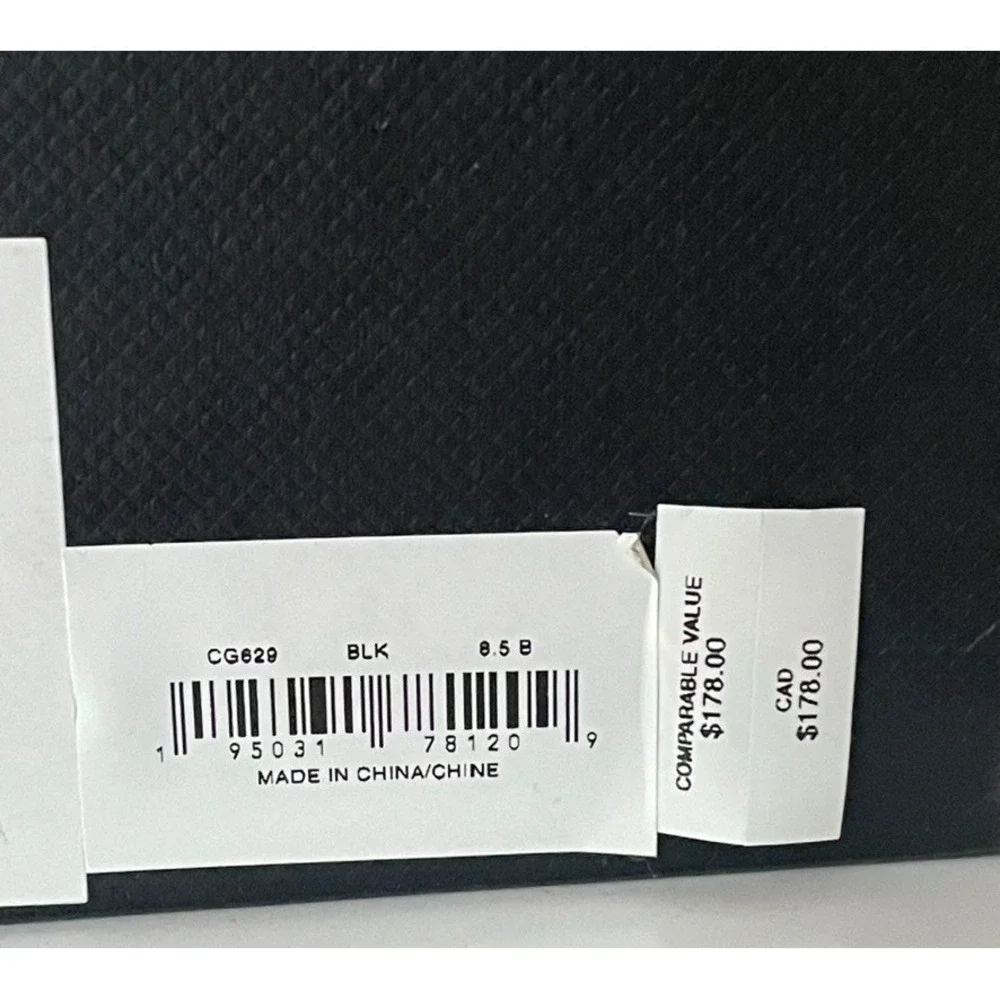 Coach Codi Signature Jacquard Espadrille Flats Black 8.5B w/ Box